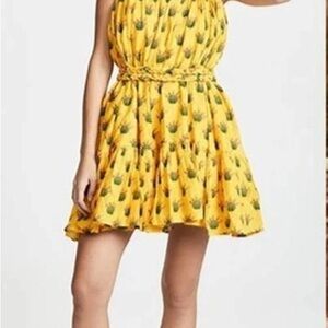 RHODE Yellow cactus  Print Dress S